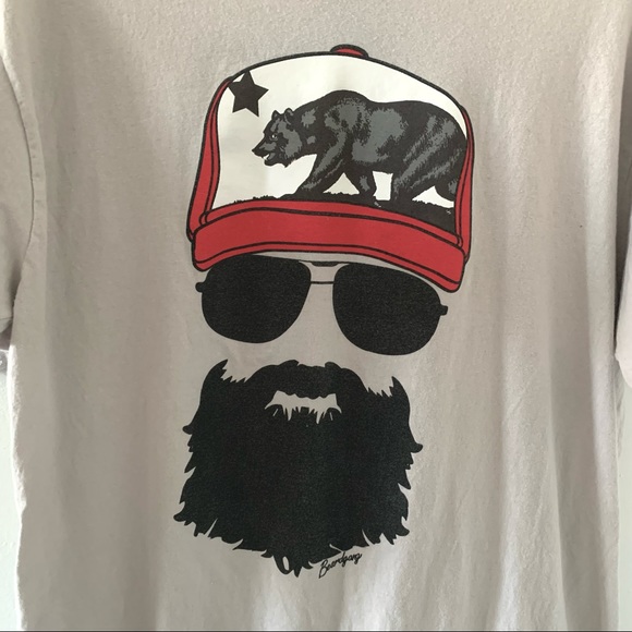 Beard Gang Men Printed Crewneck T-shirt Sz XL - Picture 2 of 8
